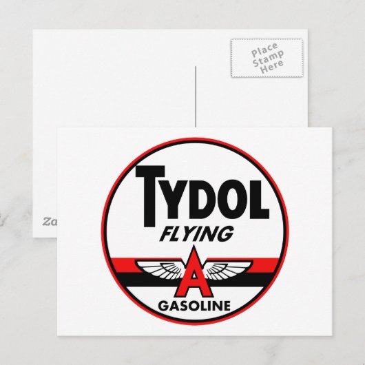 Tydol Flying Gasoline  teken Briefkaart (Voorkant / Achterkant)