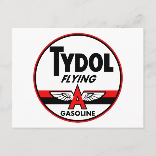 Tydol Flying Gasoline  teken Briefkaart (Voorkant)