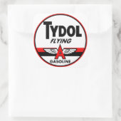 Tydol Flying Gasoline  teken Vierkante Sticker (Tas)