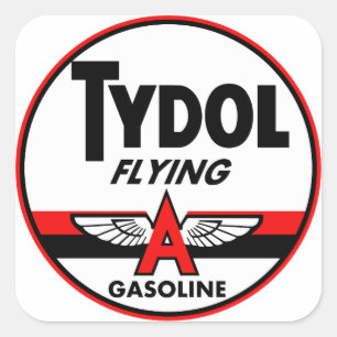 Tydol Flying Gasoline  teken Vierkante Sticker