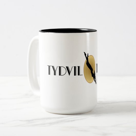 Tydvil Hotel - Large Coffee Mok - Logo #1 (Voorkant links)
