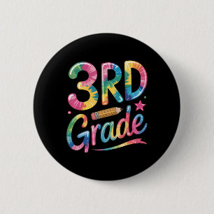 Tye Die 3e klas sfeer leraar eerste dag terug naar Ronde Button 5,7 Cm