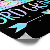 Tye Die 3e klas terug naar school Hallo derde klas Poster (Hoek)