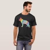 Tye Die German Shepherd T-shirt (Voorkant volledig)