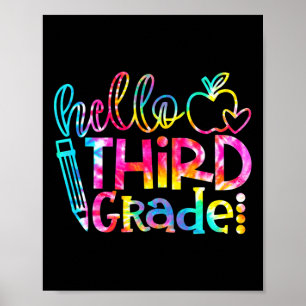 Tye Die Hallo 3e klas leraar student Byck naar sch Poster