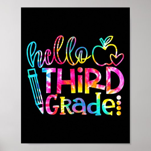 Tye Die Hallo 3e klas leraar student Byck naar sch Poster (Voorkant)