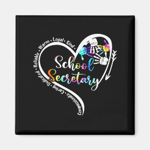 Tye Die Hart School Secretaresse Leven Schattig Te Magneet