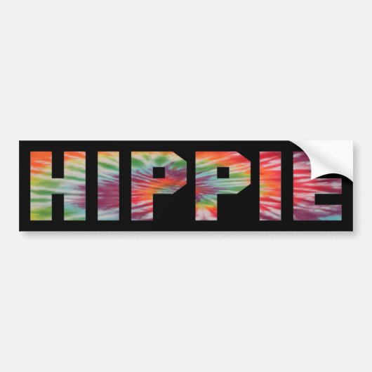 Tye-Die Hippie Bumpersticker (Voorkant)