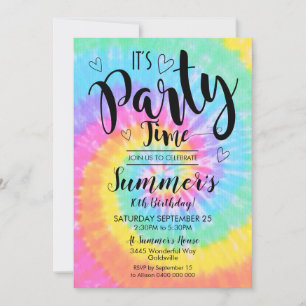 Tye Die Uitnodiging Het Is Feest Tijd