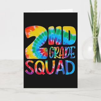 Tye-dye 2e klas groep leraar leerling eerste dag  kaart