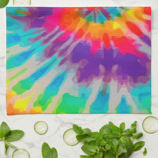 Tye-Dye-3 Kitchen Towelen Theedoek (Gevouwen)