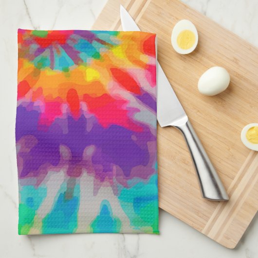 Tye-Dye-3 Kitchen Towelen Theedoek (Quarter Fold)