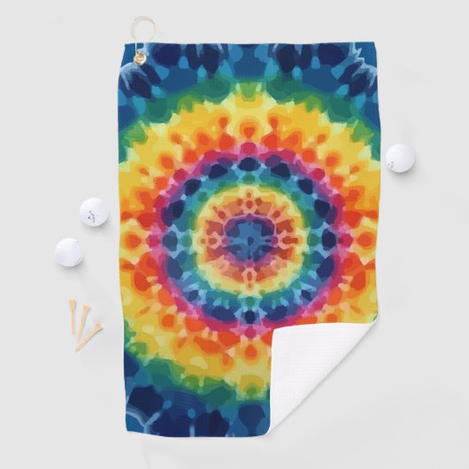 Tye-Dye-4 Golf Towel Golfhanddoek (Insitu)