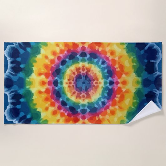 Tye-Dye-4-keuken Strandlaken (Voorkant)