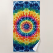 Tye-Dye-4-keuken Strandlaken (Voorkant)