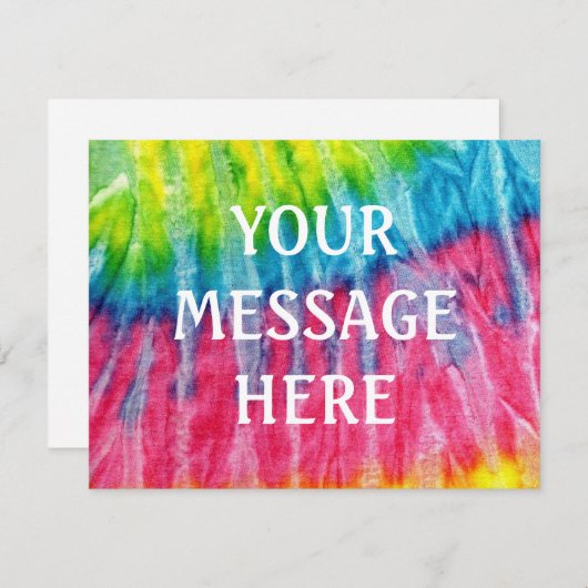 Tye dye achtergrond - Personaliseer je eigen Kaart (Voorkant / Achterkant)