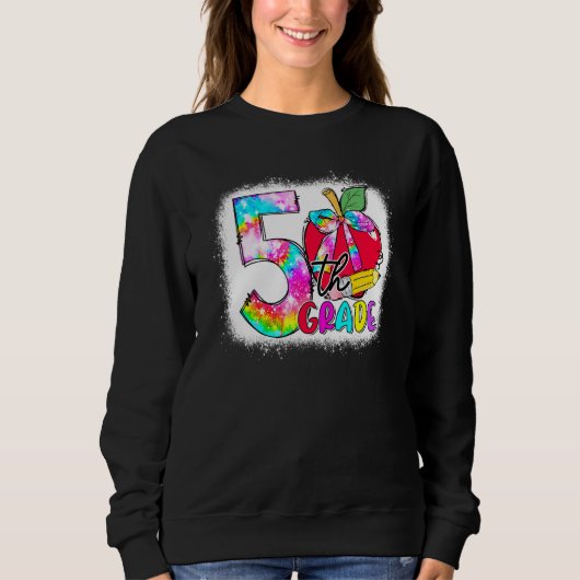Tye-Dye Appel Leerling 5e Klas Leraar Terug Naar S Trui (Voorkant)