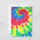 TYE DYE Bar Mitzvah Invitation Reception Card Kaart (Achterkant)