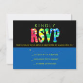 TYE DYE Bar Mitzvah Invitation Reply Kaart (Voorkant)