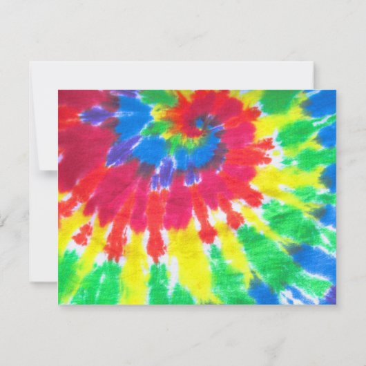 TYE DYE Bar Mitzvah Invitation Reply Kaart (Achterkant)