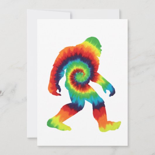 Tye Dye Bigfoot Kaart (Voorkant)