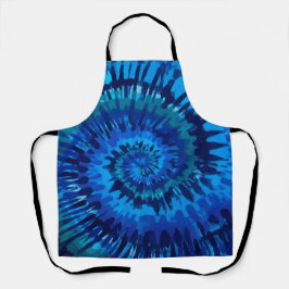 Tye-dye-blue all-over print Schort
