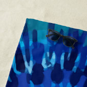 Tye-Dye-Blue Beach Towel Strandlaken (In situ)