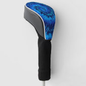Tye-Dye-Blue Golf Head Hoesje Golfheadcover (Schuin)