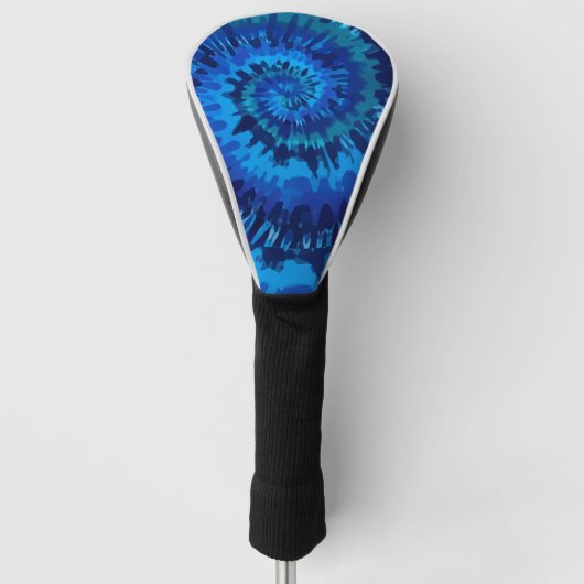 Tye-Dye-Blue Golf Head Hoesje Golfheadcover (Voorkant)