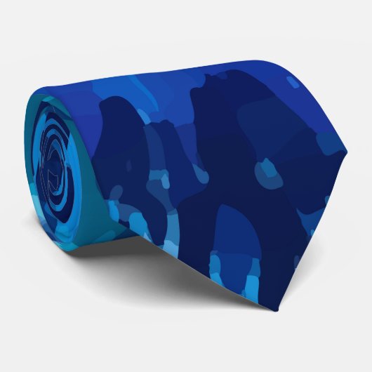 Tye-Dye-Blue Golf Head Hoesje Stropdas (Opgerold)