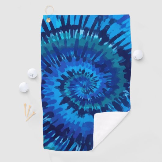 Tye-Dye-Blue Golf Towel Golfhanddoek (Insitu)