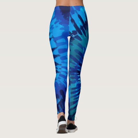 Tye-dye-blue Leggings (Achterkant)