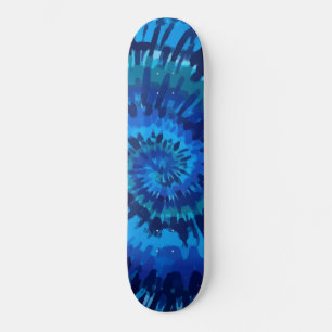 Tye-dye-blue skateboard