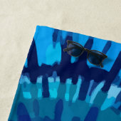 Tye-dye-blue strandlaken (In situ)