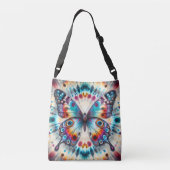 tye dye butterfly  crossbody tas (Achterkant)