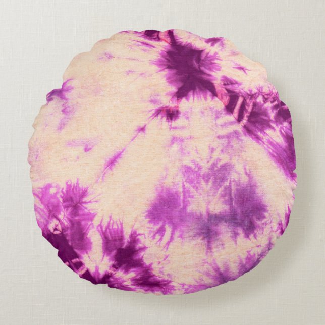 Tye Dye Compositie #7 door Michael Moffa Rond Kussen (Voorkant)