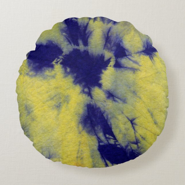 Tye Dye Composition #11 door Michael Moffa Rond Kussen (Voorkant)