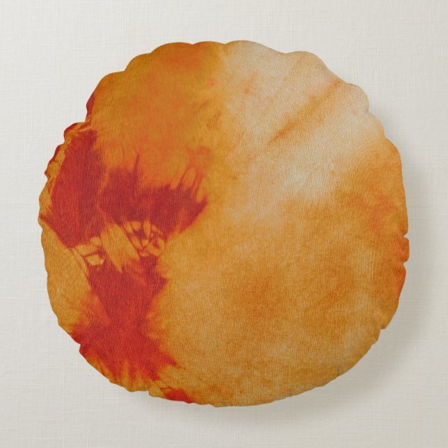 Tye Dye Composition #12 door Michael Moffa Rond Kussen (Voorkant)