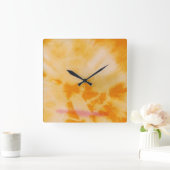 Tye Dye Composition #4 door Michael Moffa Vierkante Klok (Huis)