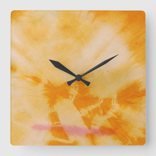 Tye Dye Composition #4 door Michael Moffa Vierkante Klok (Voorkant)