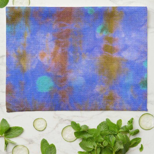 Tye Dye Composition #9 van Michael Moffa Theedoek (Gevouwen)
