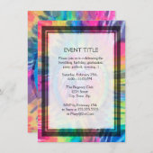 Tye Dye Cross met hart in het midden Kaart (Voorkant / Achterkant)