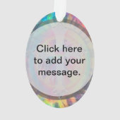 Tye Dye Cross met hart in het midden Ornament (achterkant)