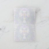 Tye Dye Cross met hartcentrum in Paars, blauw Kaart (Binnen)