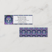 Tye Dye Cross met hartcentrum in Paars blauw Mini Visitekaartje (Voorkant / Achterkant)