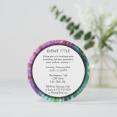 Tye Dye Cross-roze kleuren Kaart (Staand voorkant)