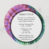 Tye Dye Cross-roze kleuren Kaart (Voorkant / Achterkant)