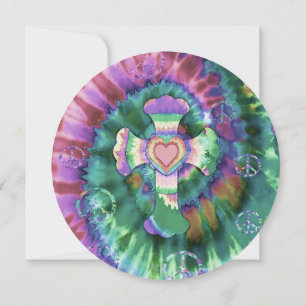 Tye Dye Cross-roze kleuren Kaart