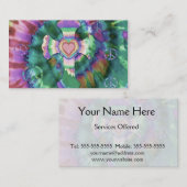 Tye Dye Cross-roze kleuren Visitekaartje (Voorkant / Achterkant)