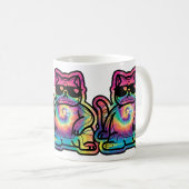 Tye-Dye Koele Kat Koffiemok (Voorkant rechts)